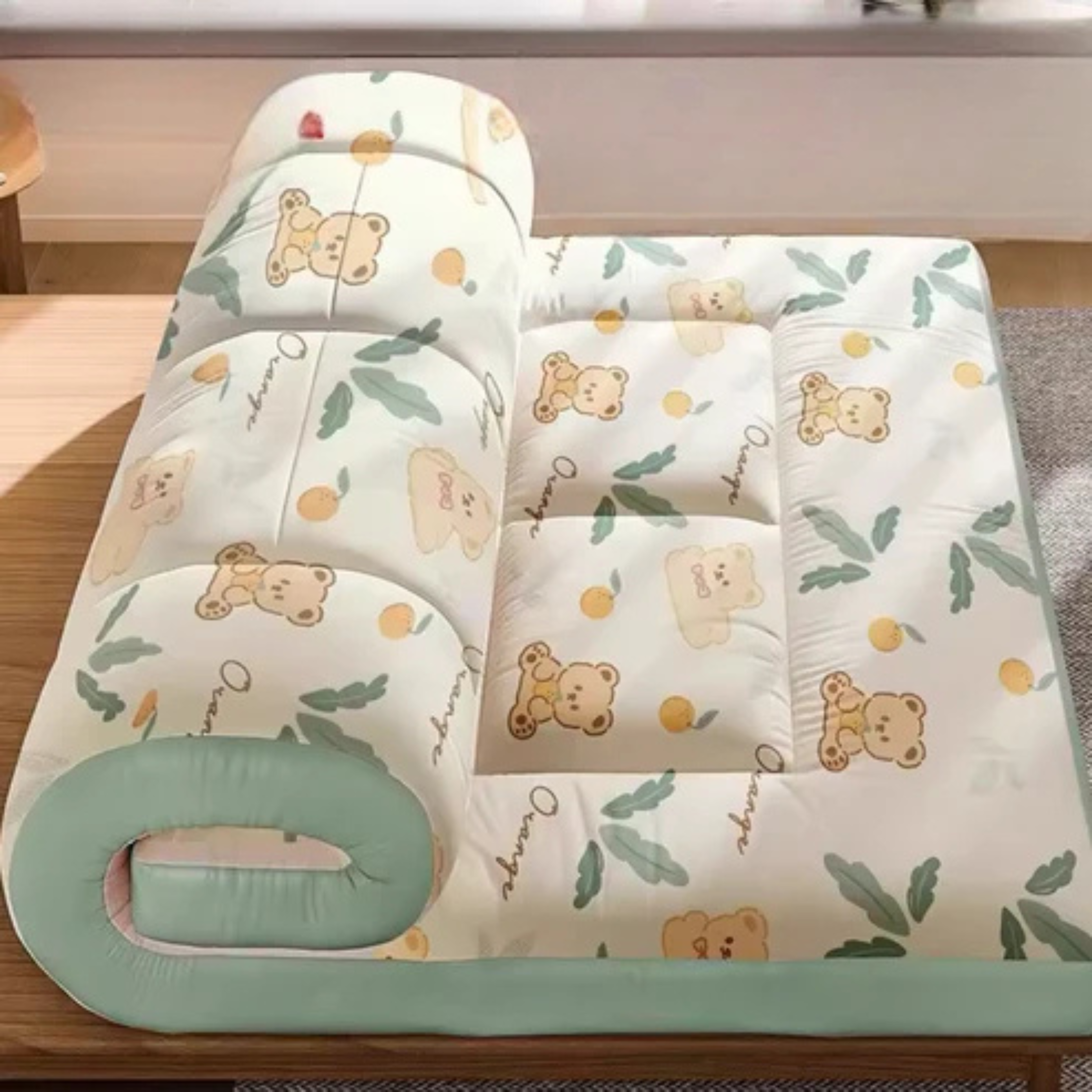 Futon japonais pliable en fibre de soja –  Matelas futon confortable pour chambre, dortoir ou salon