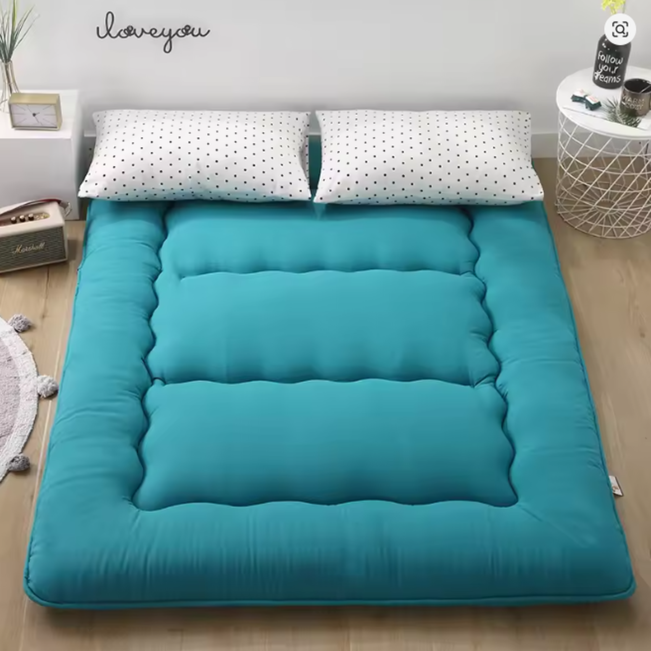 Futon japonais – Matelas futon de sol épais, pliable et respirant – futon confortable et facile à ranger