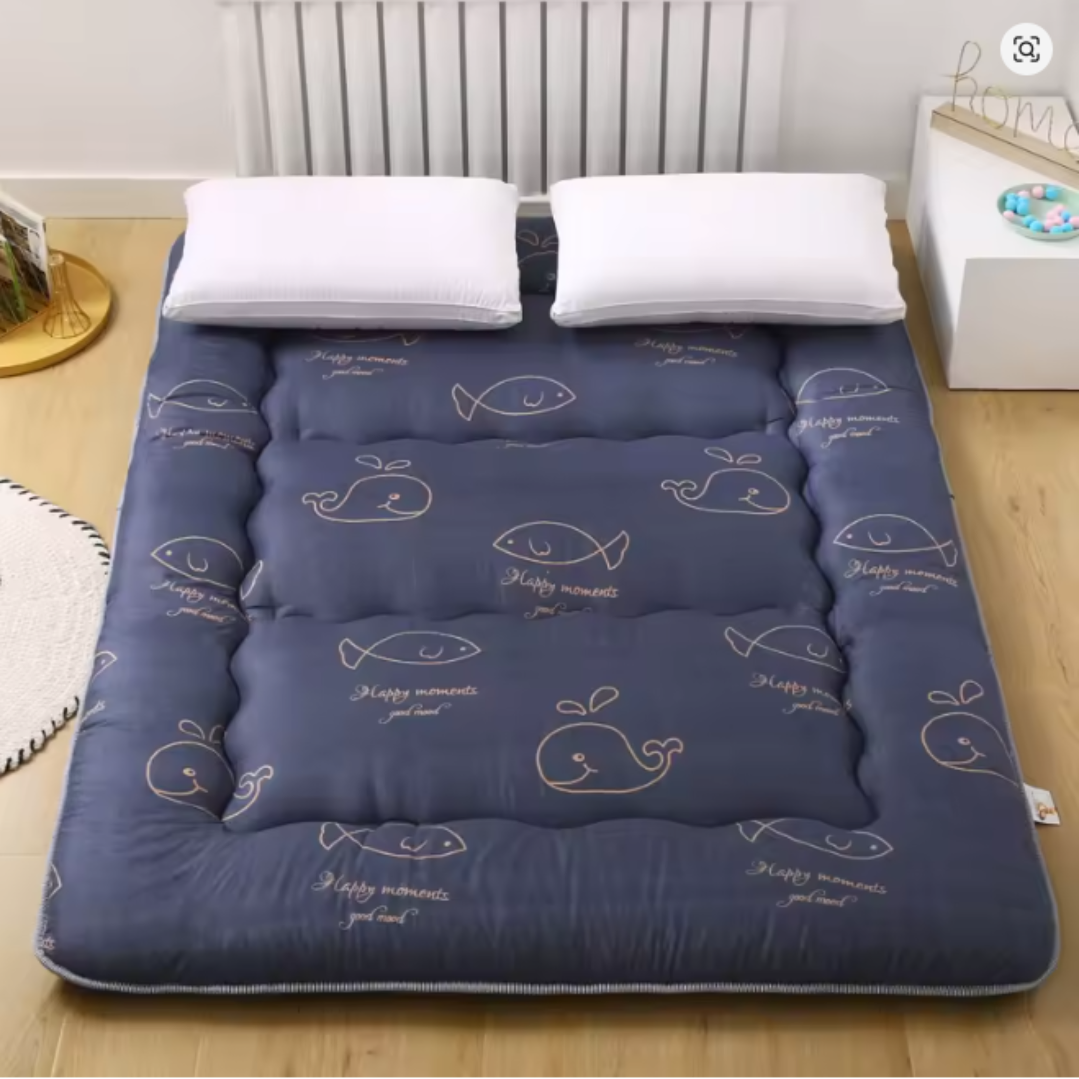 Futon japonais – Matelas futon de sol épais, pliable et respirant – futon confortable et facile à ranger