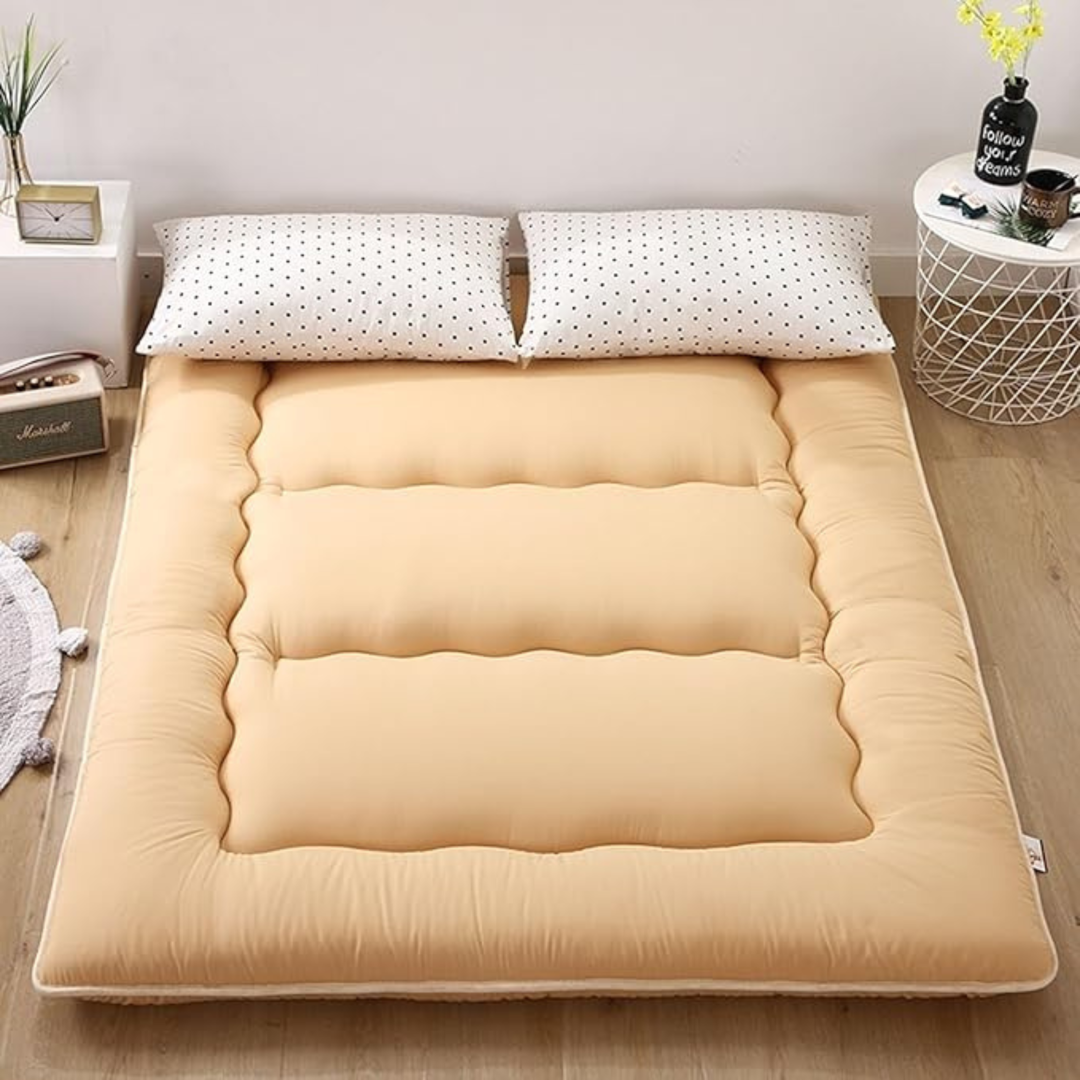 Futon japonais – Matelas futon de sol épais, pliable et respirant – futon confortable et facile à ranger