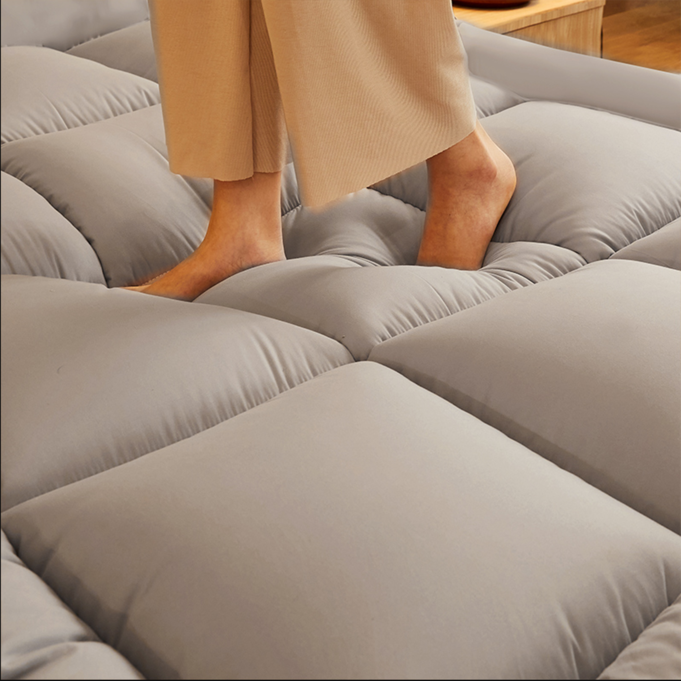 Futon japonais pliable en fibre de soja –  Matelas futon confortable pour chambre, dortoir ou salon