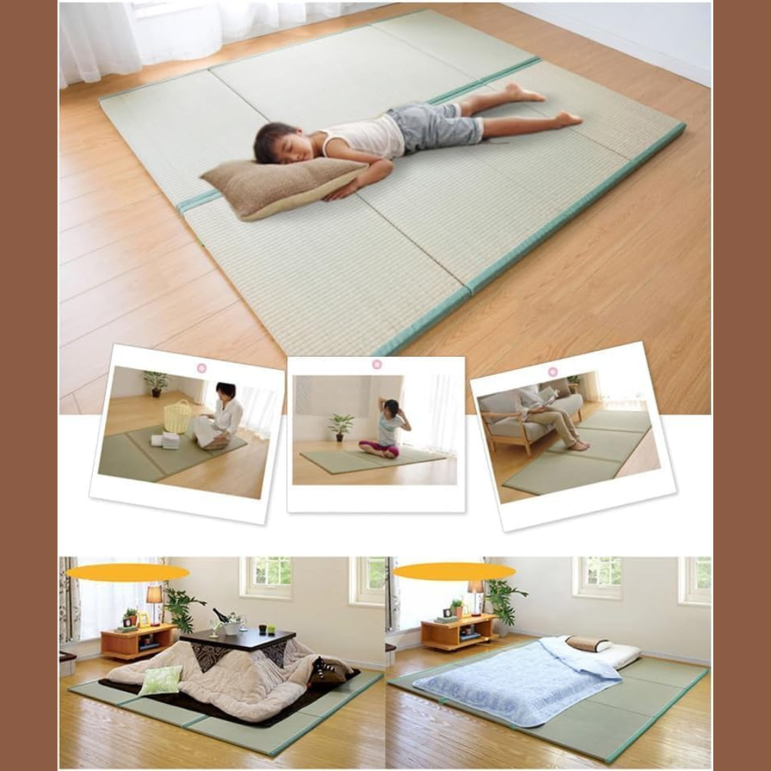 Tatami pliable japonais en paille 3,5 cm