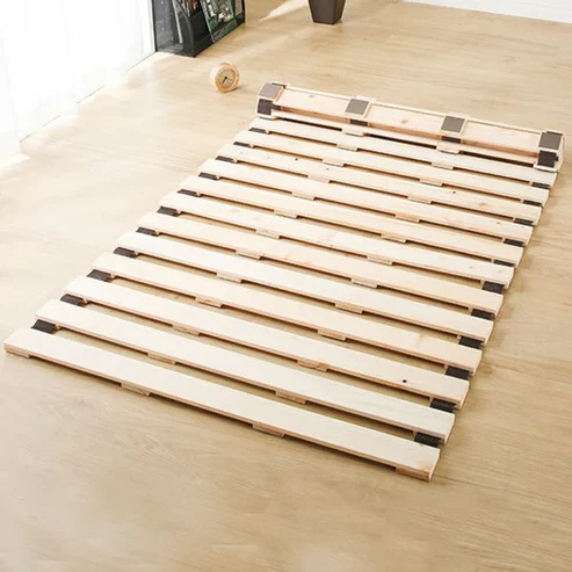 Sommiers à lattes pliable en bois – Support minimaliste pour futon ou matelas