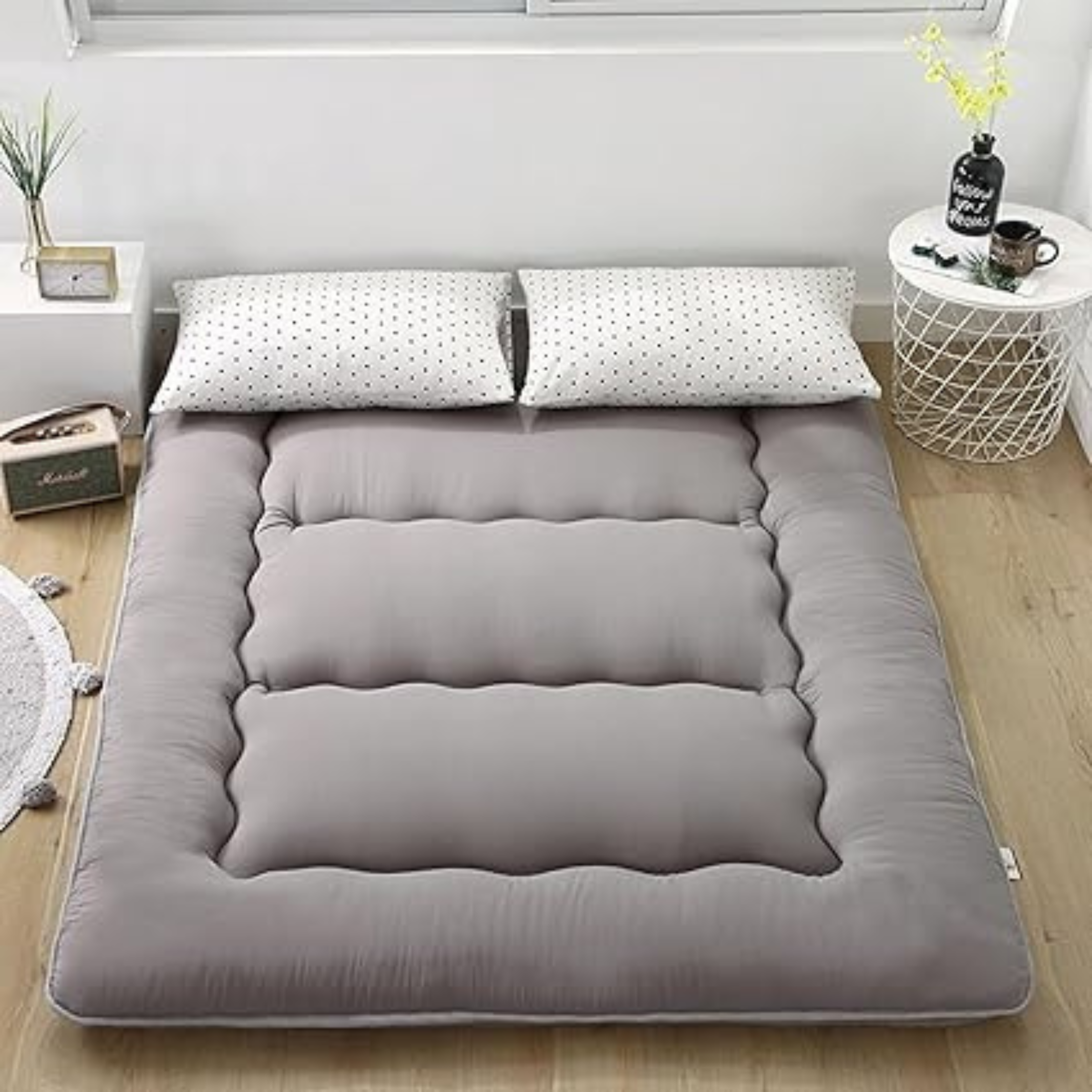 Futon japonais – Matelas futon de sol épais, pliable et respirant – futon confortable et facile à ranger