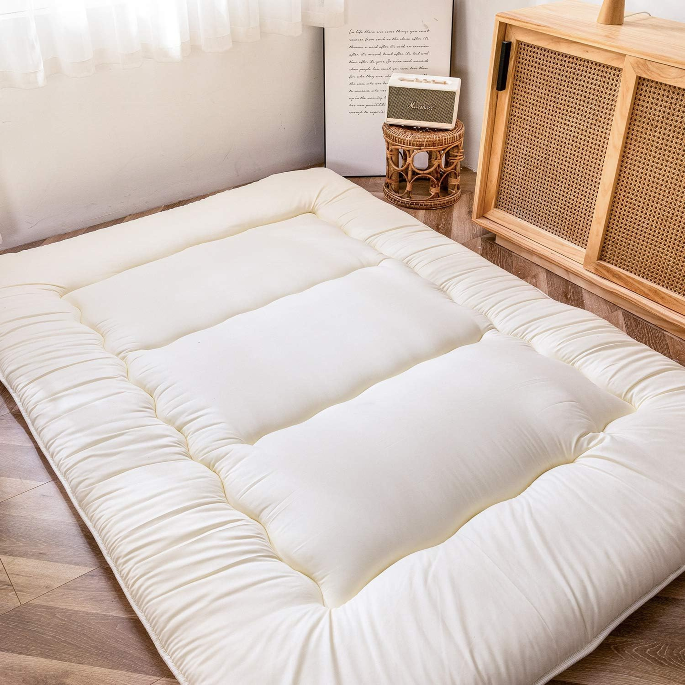Matelas futon japonais pliable – coton respirant